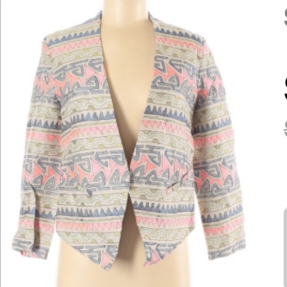 Like New PARKER Emmy Aztec embroidered blazer sm